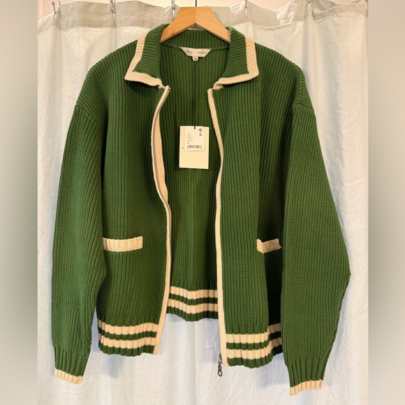 Free People Sweaters - NWT Free People Green and Cream Cardigan by Falling Forward